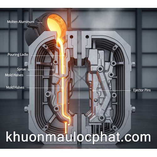 Kỹ Thuật Đúc Nhôm Khuôn Kim Loại (khuôn vĩnh cữu) – Giải Pháp Sản Xuất Chính Xác & Tiết Kiệm
