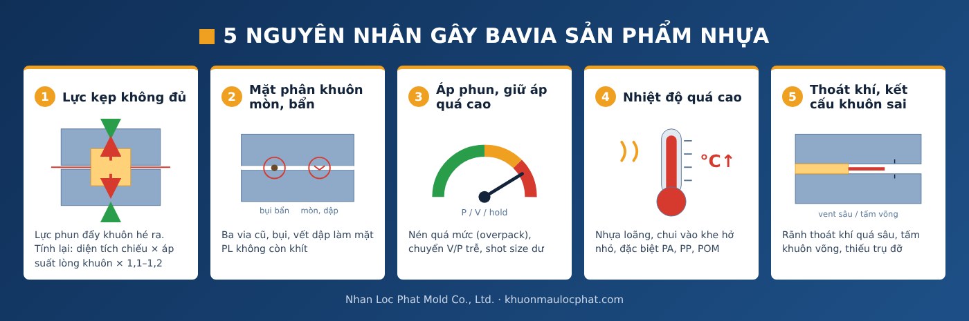 5 nguyên nhân gây bavia sản phẩm nhựa